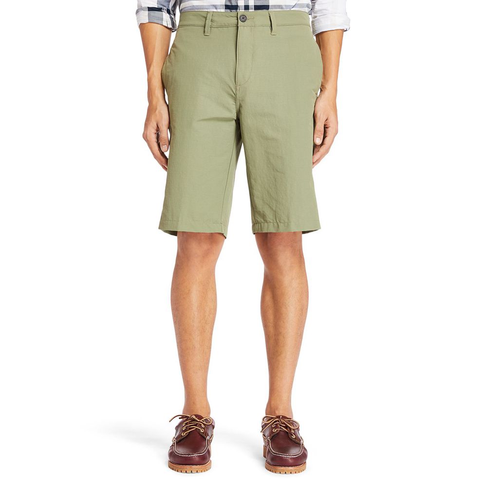 Timberland Mens Shorts Tarleton Lake Relaxed Twill - Green - India JC8645921